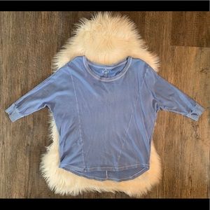 AERIE 3/4 Sleeve Light Blue Sweatshirt